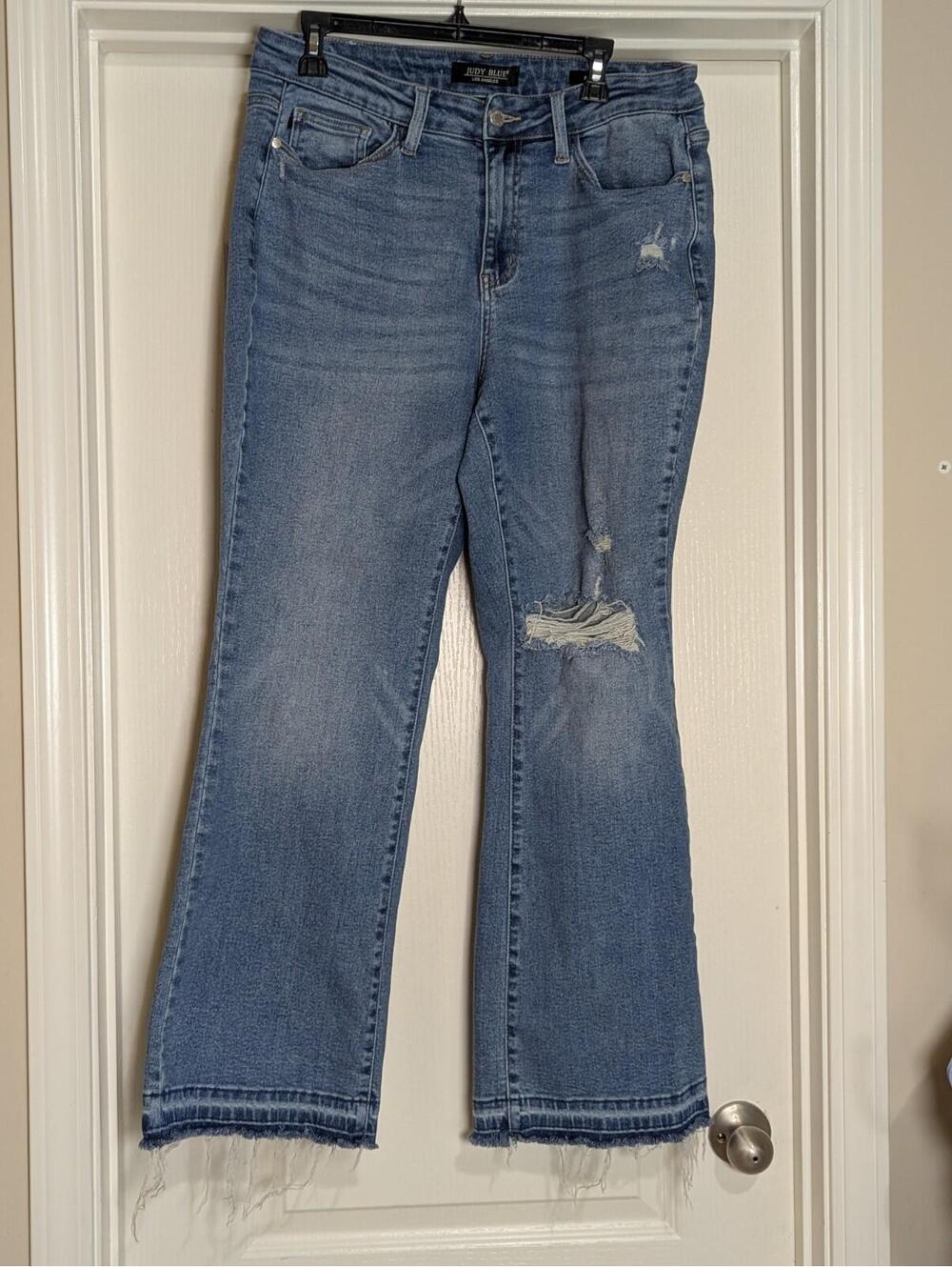 Women's Judy Blue Denim Jeans Distressed Bootcut High Rise 14W
